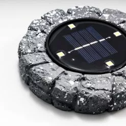 Acheter ⭐ Lampadaires Solaires Lot De 2 Lampes Solaires Aspect Béton Lampes Solaires Sol Jardin Esotec ? -ESOTEC Boutique 26592483 3