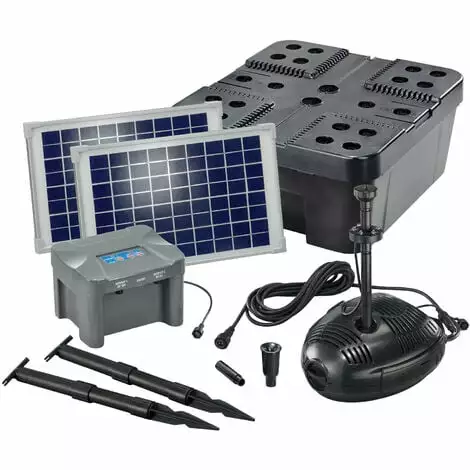 Remise ? Kit Filtre Solaire Bassin 20/630 + Batterie Filtre Pompe Solaire Bassin Jardin Esotec 101073 ✨ 3 Remise ? Kit Filtre Solaire Bassin 20/630 + Batterie Filtre Pompe Solaire Bassin Jardin Esotec 101073 ✨
