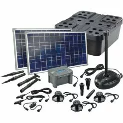 Sortie ❤️ Kit Filtre Solaire Pour Bassin 50/1700 + Batterie Filtre Pour Pompe Solaire Bassin De Jardin Esotec 101075 ✔️