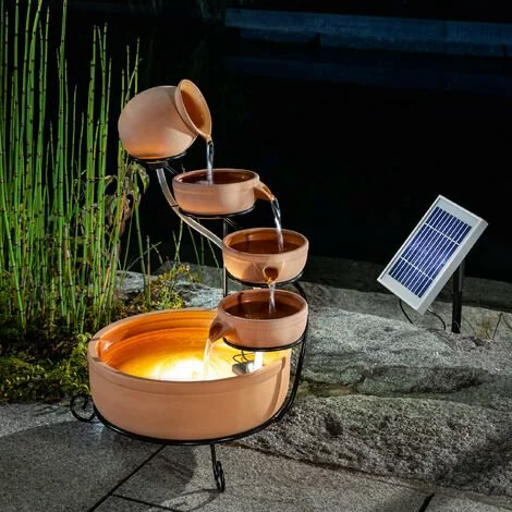 De gros ? Fontaine Solaire Cascade Avec Batterie + LED Fontaine Solaire Fontaine De Jardin Esotec 101304 ⭐ 3 De gros ? Fontaine Solaire Cascade Avec Batterie + LED Fontaine Solaire Fontaine De Jardin Esotec 101304 ⭐