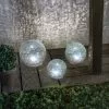 Sortie ? Boule De Verre Solaire Lot De 3 Lampes De Jardin LED Lampe Solaire En Verre, Esotec 102082 ?