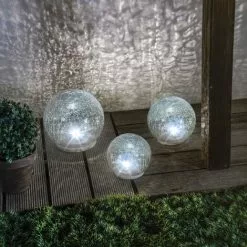 Sortie ? Boule De Verre Solaire Lot De 3 Lampes De Jardin LED Lampe Solaire En Verre, Esotec 102082 ?