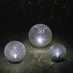 Sortie ? Boule De Verre Solaire Lot De 3 Lampes De Jardin LED Lampe Solaire En Verre, Esotec 102082 ? -ESOTEC Boutique 26788074 4