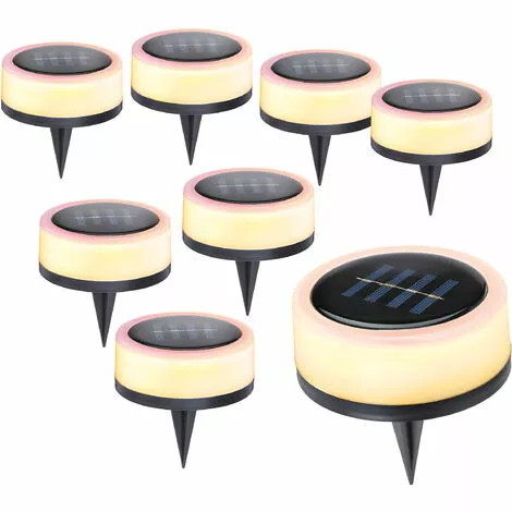 Acheter ? Elégant Lot De 8 Luminaires Solaires Décoratifs RVB Blanc Chaud LED Jardin Esotec 102090 ? 4 Acheter ? Elégant Lot De 8 Luminaires Solaires Décoratifs RVB Blanc Chaud LED Jardin Esotec 102090 ? – Image 2