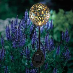 Remise ? Boule De Jardin Solaire Boule Blanc Chaud Décoration De Jardin LED Lumière Solaire Esotec 102385 ?