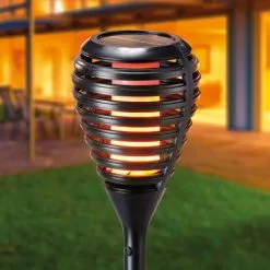 Meilleure vente ? Torche Solaire Lot De 2 Torche De Jardin Effet Flamme Lampe Solaire Jardin Esotec 102483 ? -ESOTEC Boutique 26788542 3