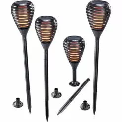 Coupon ? Torche Solaire Lot De 4 Torche De Jardin Effet Flamme Lampe Solaire Jardin Esotec 102484 ? -ESOTEC Boutique 26788545 2