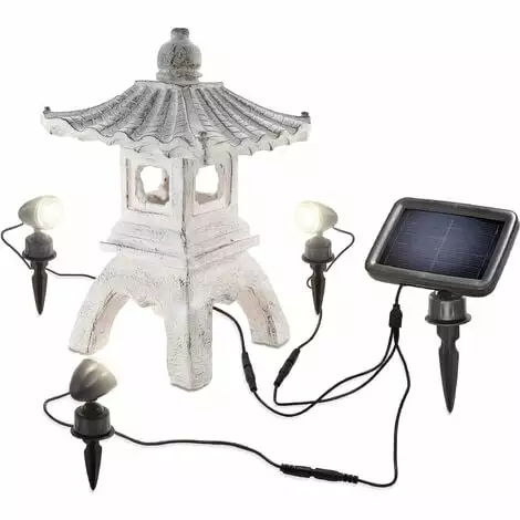 Nouveau ✔️ Pagode Solaire Avec Spot LED 3500K Eclairage Jardin Deco Asia Esotec 102550 ? 4 Nouveau ✔️ Pagode Solaire Avec Spot LED 3500K Eclairage Jardin Deco Asia Esotec 102550 ? – Image 2