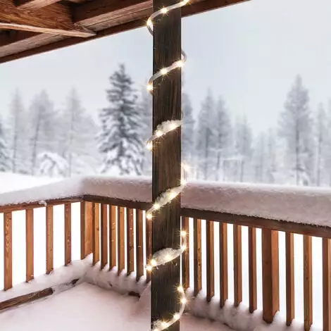 Meilleure affaire ? Tuyau De Lumière Solaire PREMIUM 200 LED Blanc Chaud Décoration De Noël Fête Esotec 102572 ? -ESOTEC Boutique 26788595 1