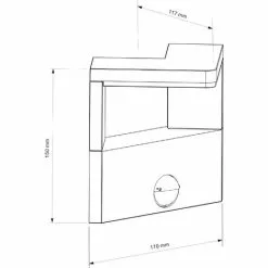 Budget ? ESOTEC Applique Murale D’extérieur à Capteur LED Blanc Chaud 3000K 650lm 10 Watts Applique D’extérieur, 201164 ❤️ -ESOTEC Boutique 26789153 5