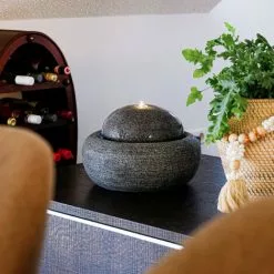 Acheter ? ESOTEC Fontaine Dintérieur Fontaine + éclairage LED Fontaine Ornementale Fontaine De Jardin 230V 101400 ?