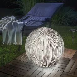 Meilleur prix ? Boule Solaire 27 Cm Optique Grès Lumière Solaire Décoration De Jardin LED Esotec 102676 ? -ESOTEC Boutique 26789724 3
