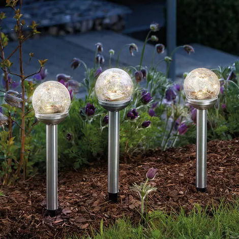 De gros ? Ensemble De Prises De Jardin Solaire En Mosaïque De Verre Blanc Chaud, éclairage Solaire De Jardin, Esotec 102310 ✔️ 3 De gros ? Ensemble De Prises De Jardin Solaire En Mosaïque De Verre Blanc Chaud, éclairage Solaire De Jardin, Esotec 102310 ✔️