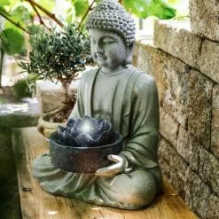 De gros ⌛ ESOTEC Fontaine De Jardin Bouddha Fontaine + Décoration Lumineuse LED Fontaine D’intérieur 230V 101452 ⌛ -ESOTEC Boutique 26789926 4