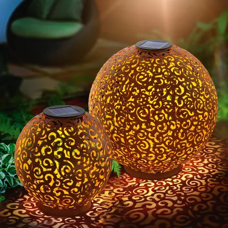 Top 10 ? ESOTEC Boule Solaire En Métal Lot De 2 Samira 20 Et 30cm Décoration De Jardin Rouille Lampe Solaire LED ? 2 Top 10 ? ESOTEC Boule Solaire En Métal Lot De 2 Samira 20 Et 30cm Décoration De Jardin Rouille Lampe Solaire LED ?