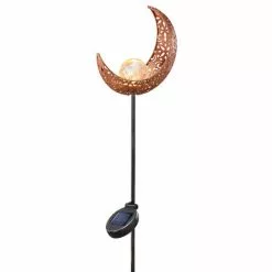 Nouveau ⭐ Bouchon De Jardin Solaire Lune Blanc Chaud Décoration De Jardin LED Lumière Solaire Esotec 102372 ? -ESOTEC Boutique 26790158 2
