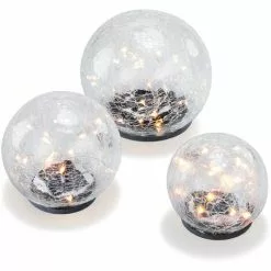 De gros ✔️ Ensemble De Boule De Verre Solaire Lumières De Jardin Lampe Solaire Blanc Chaud Lampe En Verre Esotec 102088 ? -ESOTEC Boutique 26790199 2