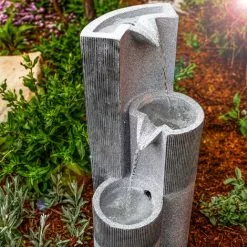 Nouveau ? ESOTEC Fontaine De Jardin Solaire Fontaine De Batterie De Fontaine D’eau Fontaine Solaire En Cascade 101315 ? -ESOTEC Boutique 28276810 4