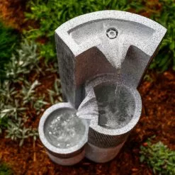 Nouveau ? ESOTEC Fontaine De Jardin Solaire Fontaine De Batterie De Fontaine D’eau Fontaine Solaire En Cascade 101315 ? -ESOTEC Boutique 28276810 5